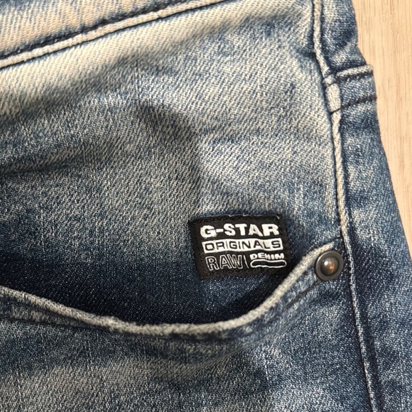 G-Star Men's Blue Jeans Skinny Japanese Fabric Size 33x32 - Picture 4 of 8